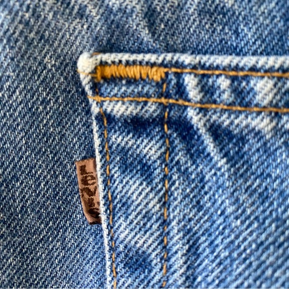Vintage Levi’s Blue Jeans 545 44x34 Loose Fit Baggy Brown Tab 90s - Picture 12 of 13